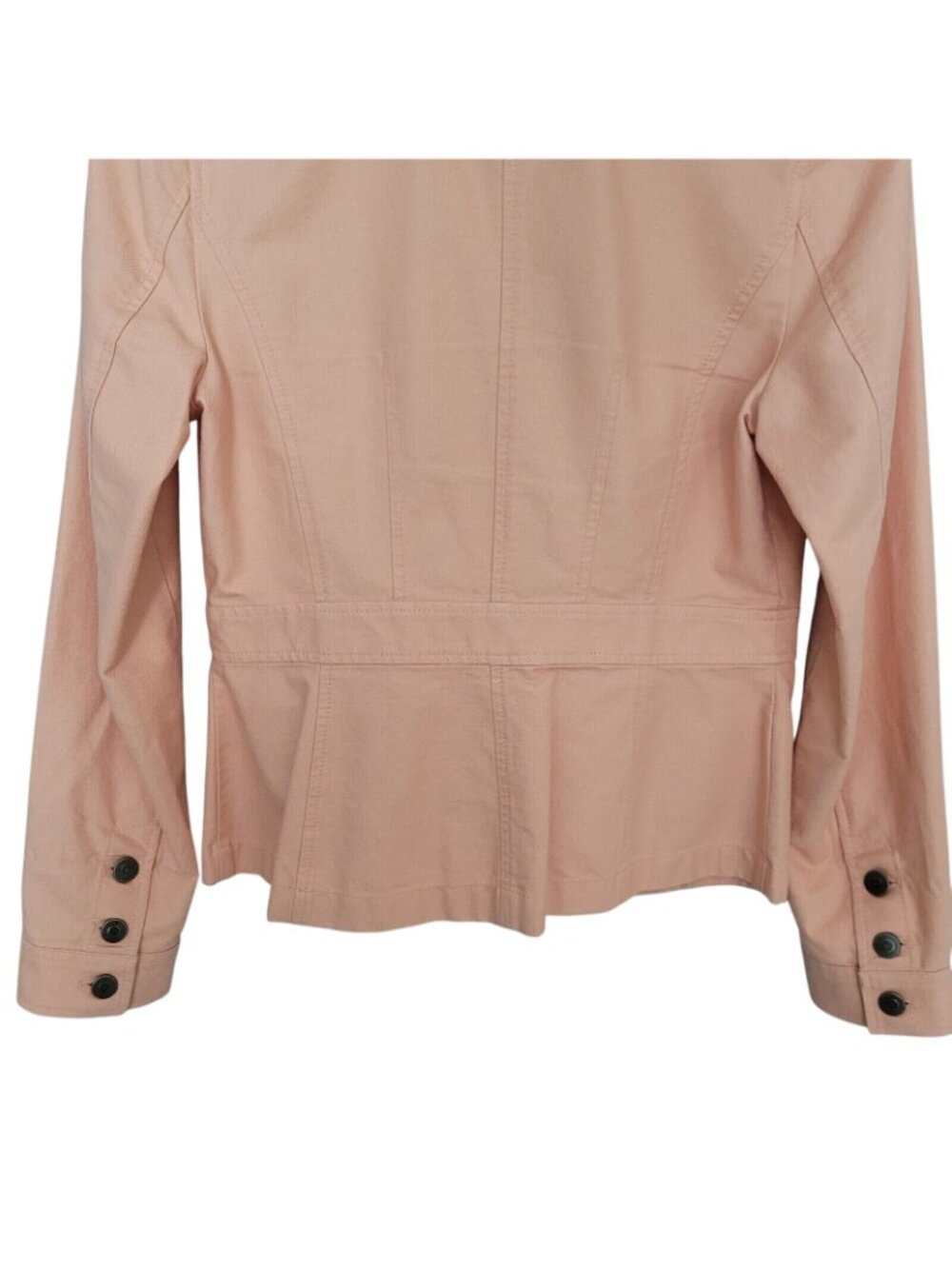 Ann Taylor Loft Lightweight Jacket Womens Size 4 Peach Pockets 3 Button Casual - Picture 9 of 12